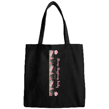 Discover Choose Happiness Quote Design - Vertical Floral Bags