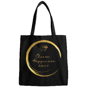 Discover Choose Happiness Luxury Design - Gold Empowerment Bags