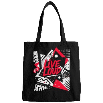 Discover Live Loud Bold Typography Bags