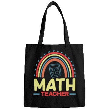Discover Math Teacher Rainbow Graphic Art Bags