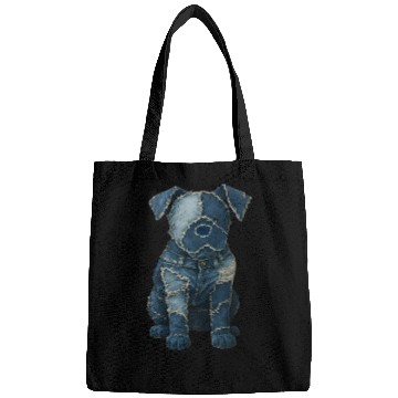 Discover Cute Denim Patchwork Art Dog Bags