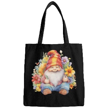 Discover Red Hat Gnome with Flowers Bags