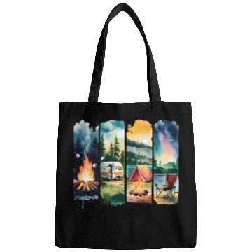 Discover Brushstroke Camping Life Bags