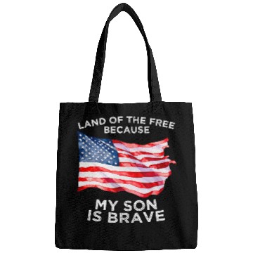 Discover Land of the free because my son is brave USA Bags
