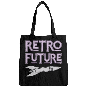 Discover Retro Future Rocket Nostalgia Bags