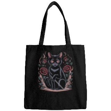 Discover The Devil Tarot Cat Art Bags