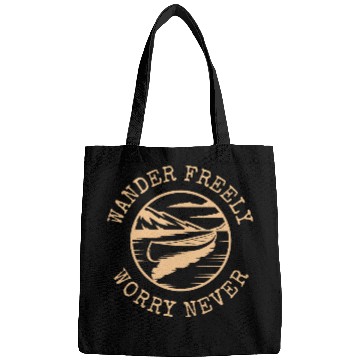 Discover Wander Freely Worry Never Canoe On Lake Bags