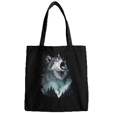 Discover Howling Wolf Under the Northern Sky Bags