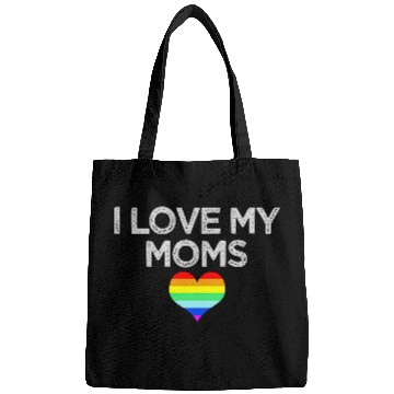 Discover I love my moms proud kids daughter son Lesbian Gay Bags