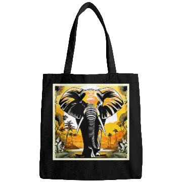 Discover Majestic Elephant Sunset Bags