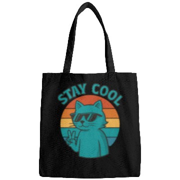 Discover Stay Cool Cat – Retro Vibes Bags