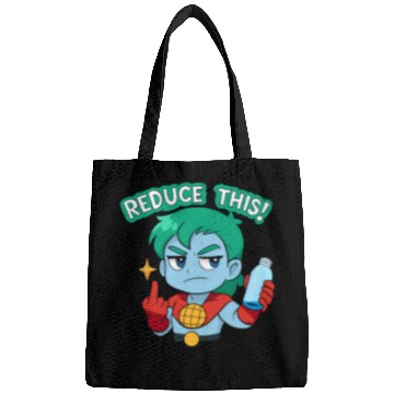 Discover Chibi Style Captain Planet Reduce This!Design Bags