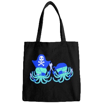 Discover Two octopus pirate sailing crew captain privateer Bags