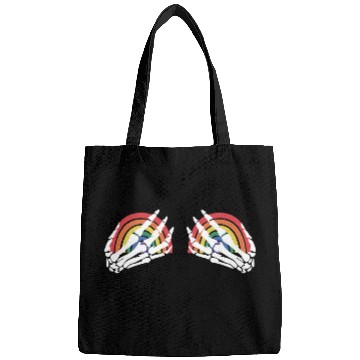 Discover LGBTQ Skeleton Hand Rainbow Bags