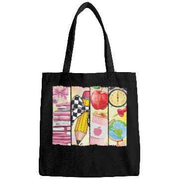 Discover Retro Teacher Brushstroke Teacher Bags