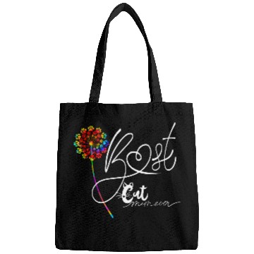 Discover Best Cat Mom Ever Sunflower Mother's Day Cat Lover Bags