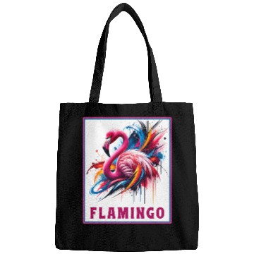 Discover Graffiti Flamingo Explosion Bags