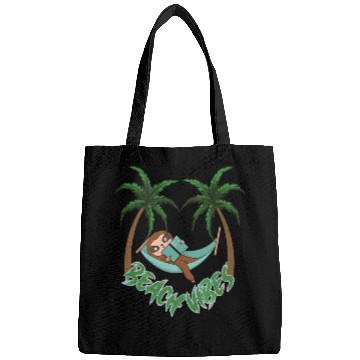 Discover Hot To Relax Sloth Beach Bags