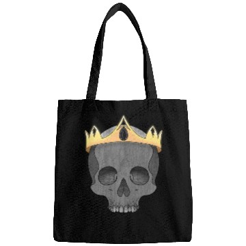 Discover Royal Skull with Crown Illustration Bags