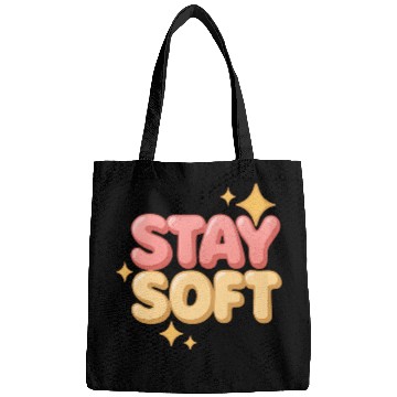 Discover Stay Soft – Bubble Letter Aesthetic Bags