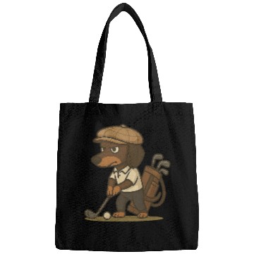 Discover Funny Golfer Gift – Dachshund on the Bags