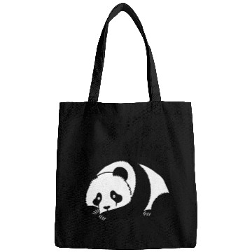 Discover Panda I Hate Mornings Saying Bags