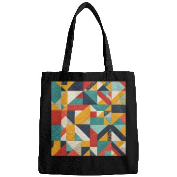 Discover Abstract Geometric Quilt Pattern Bags