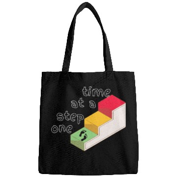Discover One Step at a Time – Mental Health Quote Bags