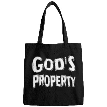 Discover God's Property Religious Faith Typography Design Bags