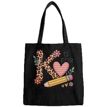 Discover K Is For Kindergarten Teacher Leopard First Day Bags