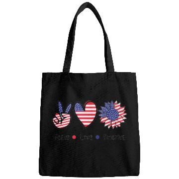 Discover Peace Love America Bags