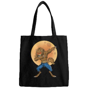 Discover Dabbing Werewolf Retro Moon Halloween Monster Bags