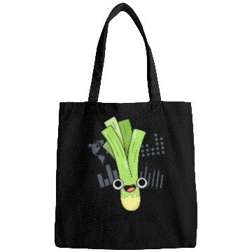 Discover Data Leek Funny Computer Veggie Pun Bags