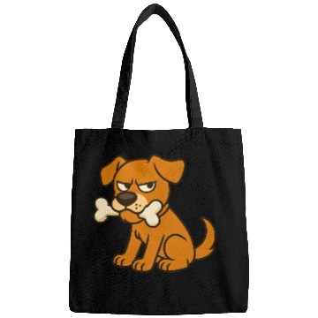 Discover Grumpy Dog with Bone – Cute Cartoon Style Bags