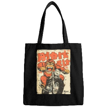 Discover Monkey Mayhem – Vintage Ape on a Motorcycle Bags