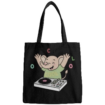 Discover Dancing, Happy Elephant Partying as a DJ Bags