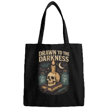 Discover Drawn to the Darkness Gothic Skull and Candle Bags