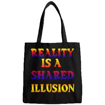 Discover Vivid Psychedelic Illusion Text Bags