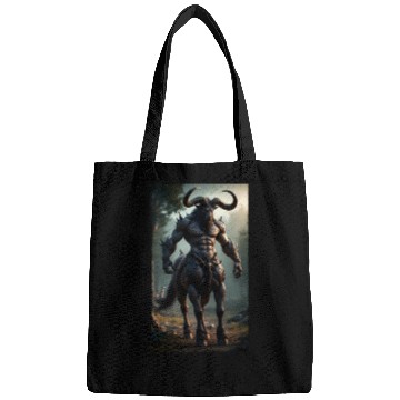Discover Dark Minotaur Warrior Fantasy Art Bags