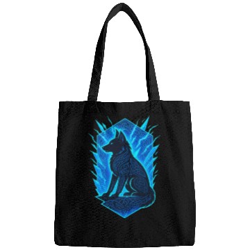 Discover Black German Shepherd Dog Shattered Lightning Bags