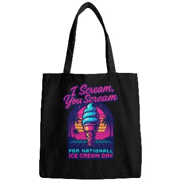 Discover Scream, You Scream National Ice Cream Day Retro Bags