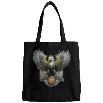Discover modern bird of prey logo Bags