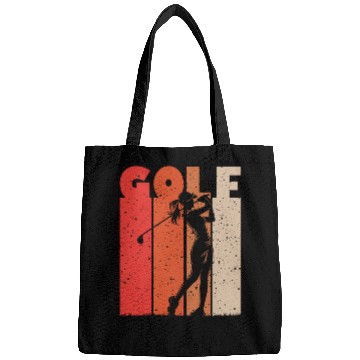 Discover Golf Swing Silhouette on Sunset Palette Bags