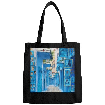Discover Chefchaouen Blue City Landscape Bags