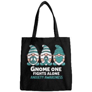 Discover Anxiety Awareness Gnome One Fights Alone Wear Bags