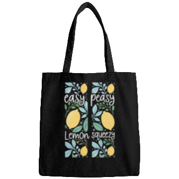 Discover Easy Peasy Lemon Squeezy Cute Lemon Art Bags