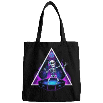 Discover Neon Dancing Skeleton in Coffin Bags