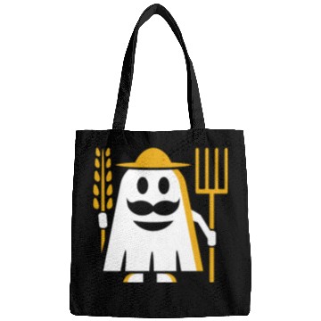 Discover Farmer Ghost Cartoon Print Bags