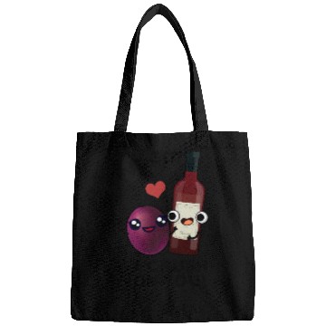 Discover I've Got A Crush On You Funny Grape Wine Pun Bags