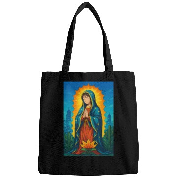 Discover GUADALUPE VIRGEN ANIME STYLE Bags